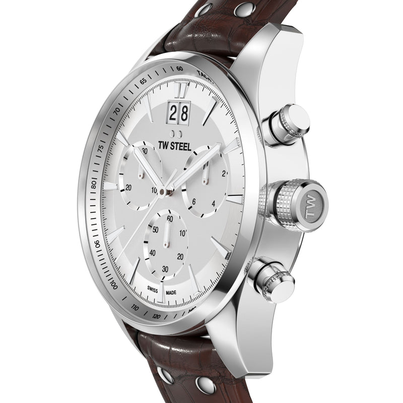 TW Steel Ace Aternus 45mm Chronograph Brown Leather