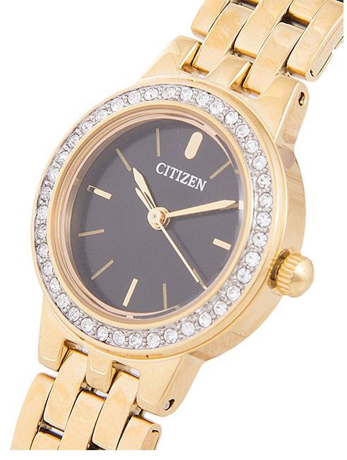 Citizen Quartz  Stainless Steel Black Dial Ej6103-53E  Womens Watch