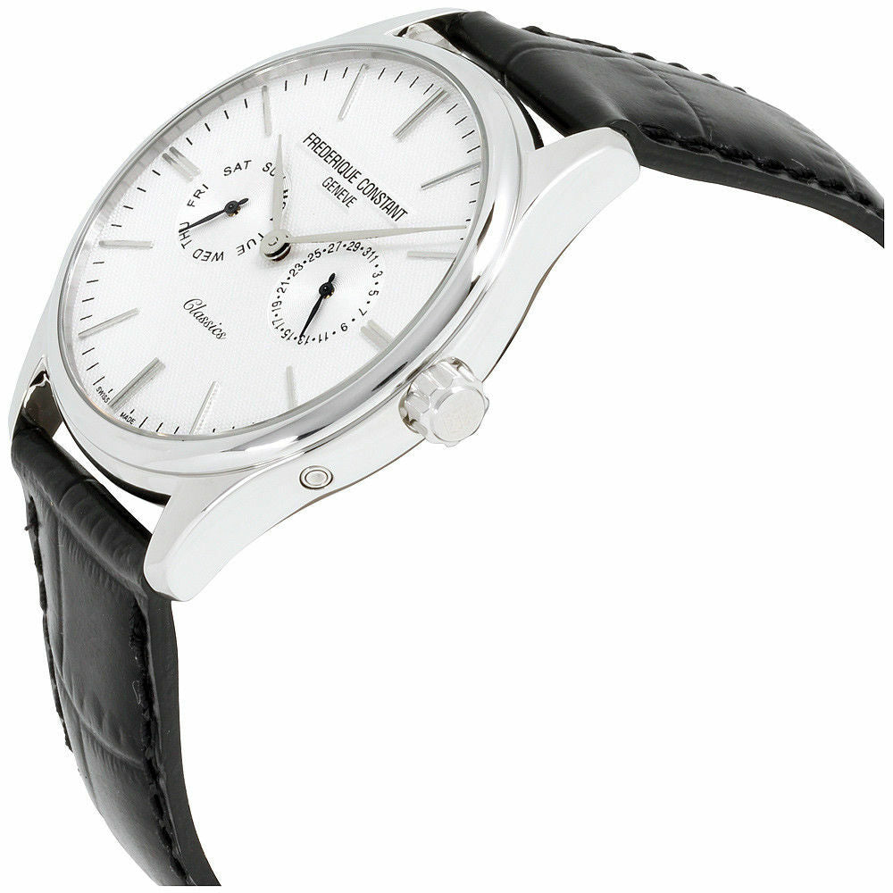 Frederique Constant Classics Quartz Silver Dial Day/Date Mens Watch