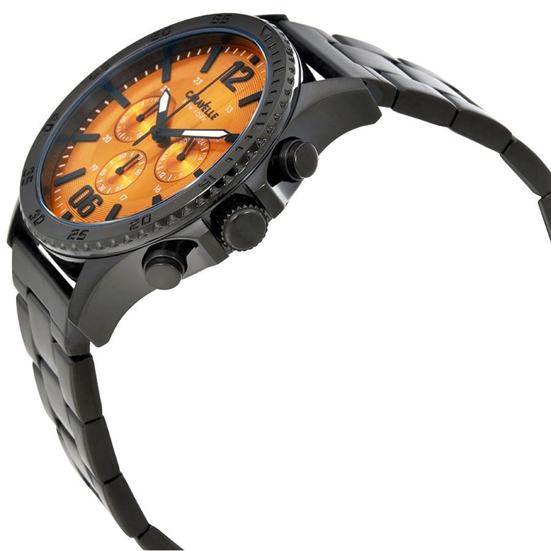 Bulova Caravelle By Bulova Orange Dial Chronograph Mens Watch