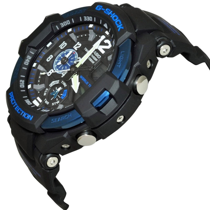 Casio G Shock Gravitymaster Twin Sensor World Time Ga 1100 2B Mens Wat Watch Direct