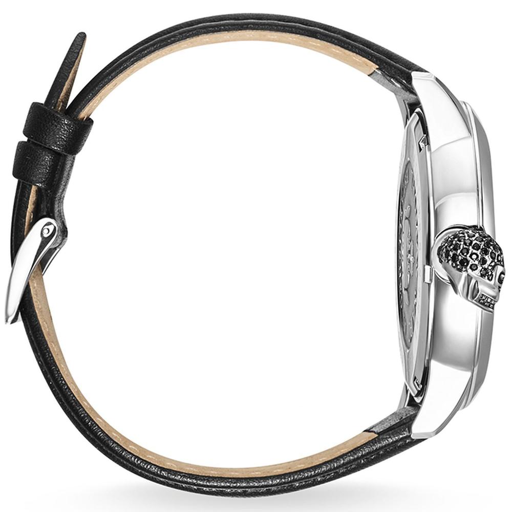 Thomas Sabo Karma Skull Black Leather Mens Watch