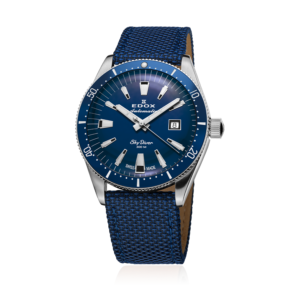 Edox Skydiver Automatic Blue Dial Men's Watch 801263BUMBUIN