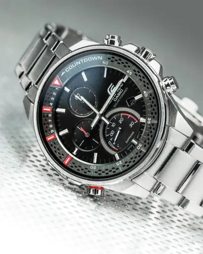 Casio Edifice Slim Line with Sapphire Crystal Black Dial EFSS590D-1A