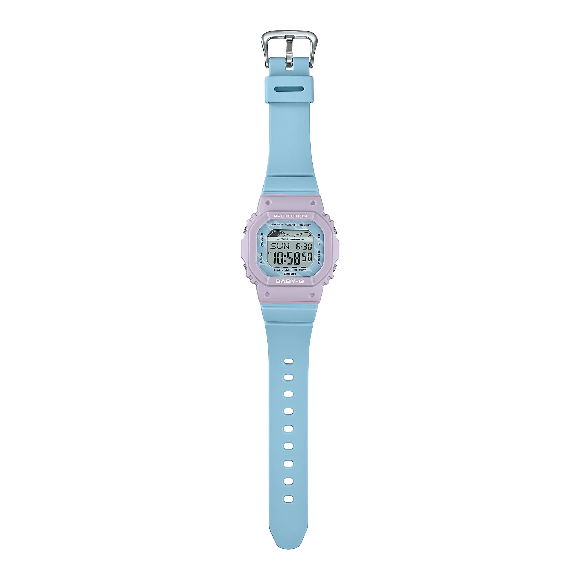Baby-G Glide Digital Blue Resin Band Watch BLX565-2D