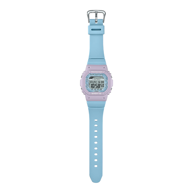 Baby-G Glide Digital Blue Resin Band Watch BLX565-2D