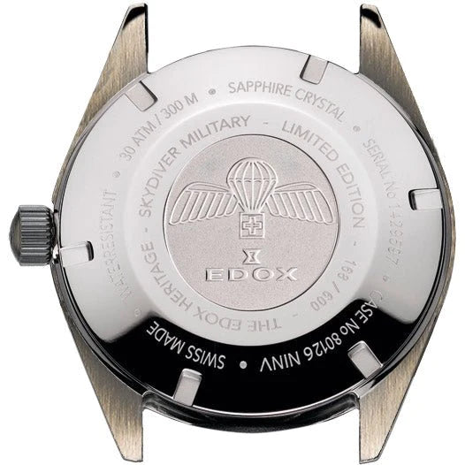 Edox Skydiver Automatic Grey Dial Men's Watch 801263VINGDN