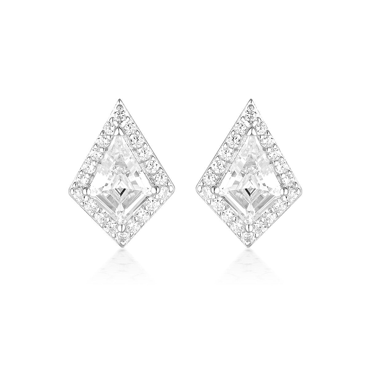GEORGINI ROCK STAR SHIELD SILVER EARRINGS