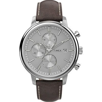 Timex Chicago Chronograph Brown Leather Men's Watch TW2U38800