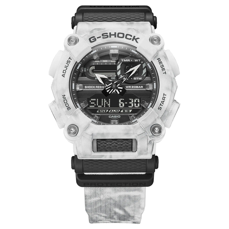 G-Shock Grunge Snow Camouflage with White Strap Watch GA900GC-7A