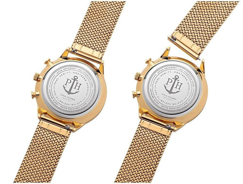 Paul Hewitt White Sand Woven Gold Watch