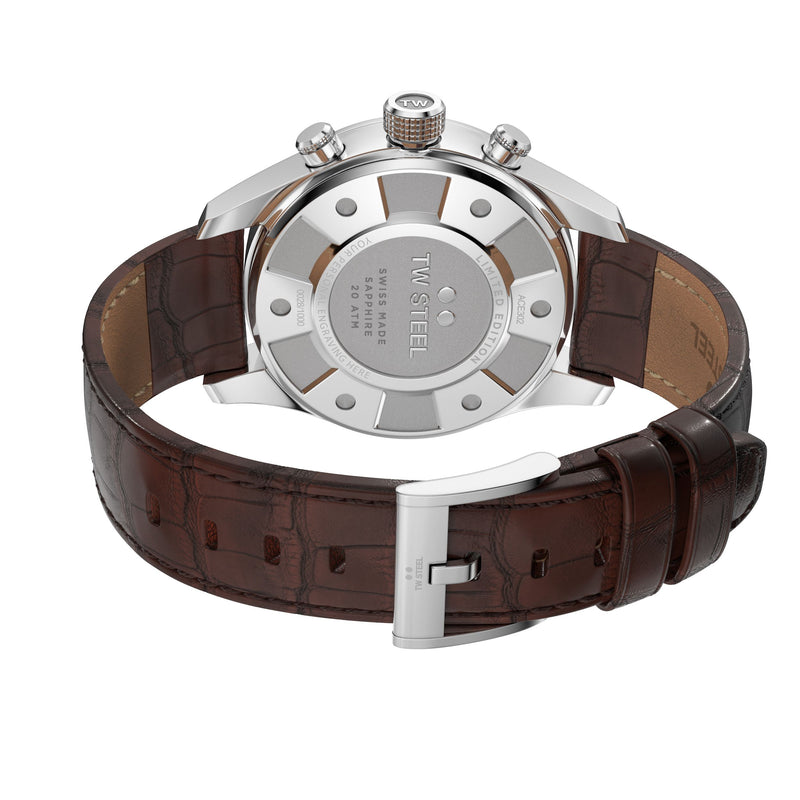TW Steel Ace Aternus 45mm Chronograph Brown Leather
