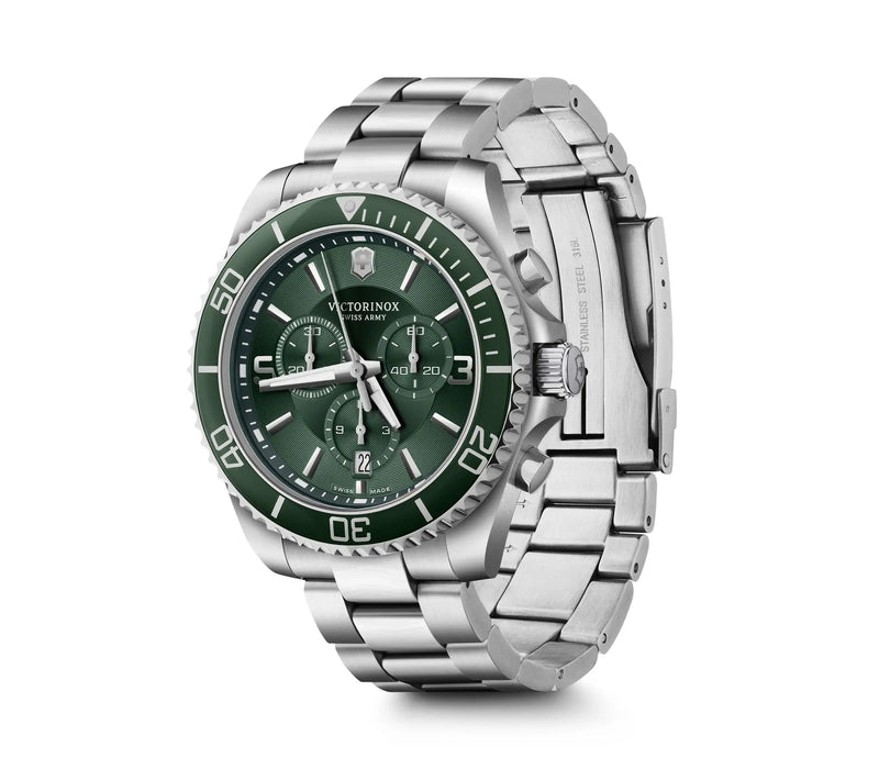 Victorinox Maverick Chronograph Green Dial Mens Watch 241946