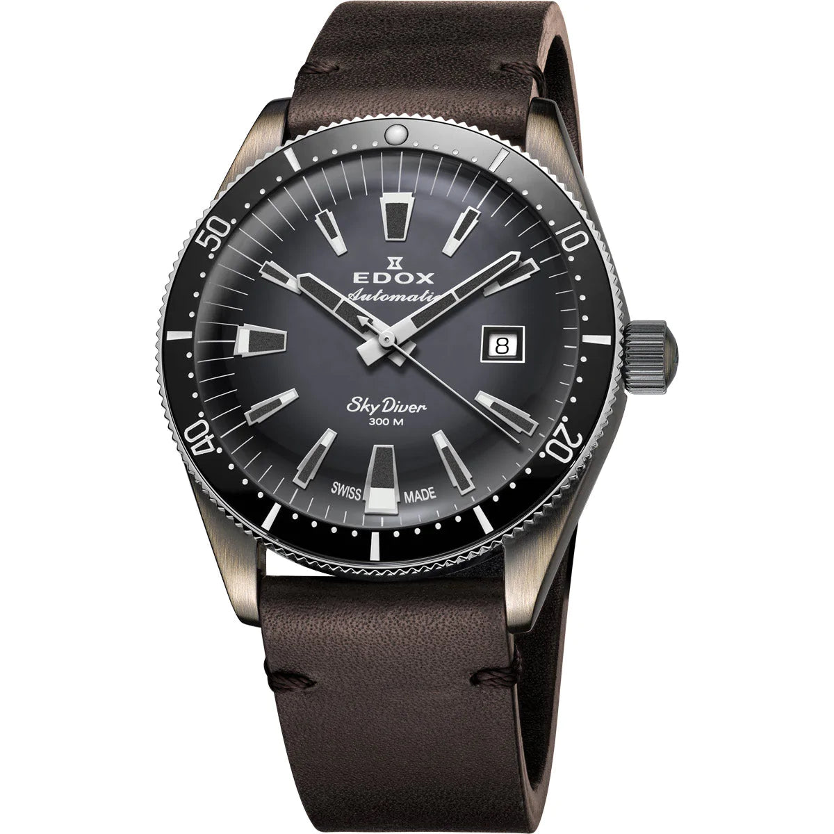 Edox Skydiver Automatic Grey Dial Men's Watch 801263VINGDN