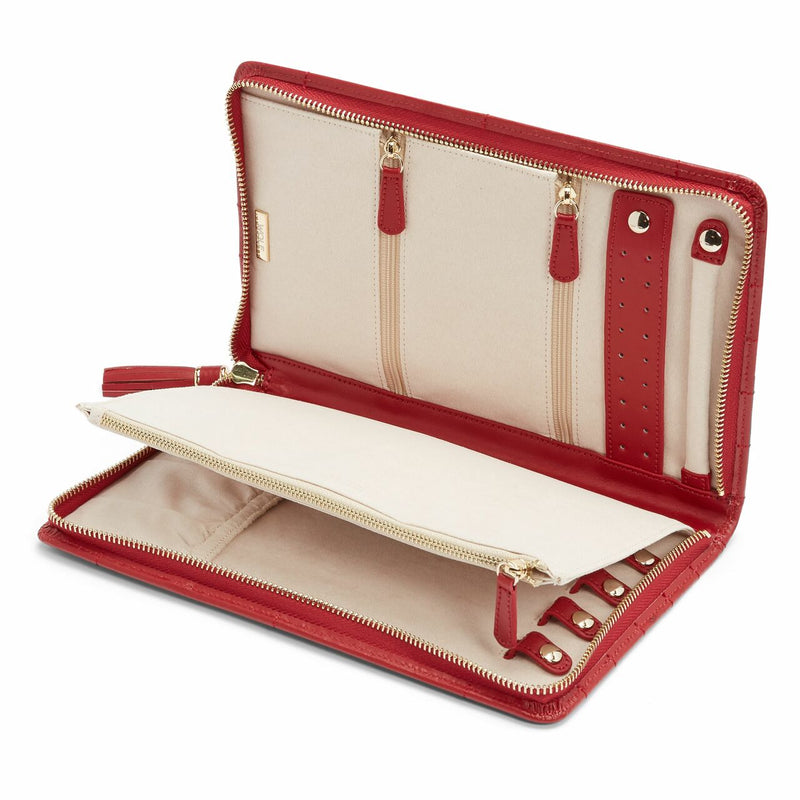 Wolf Caroline Large Jewellery Portfolio Red 324072