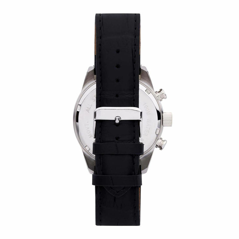 Jag Alain Black Dial Black Strap Mens Watch