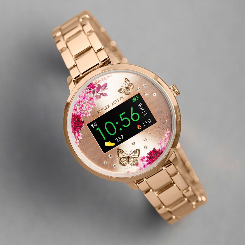 Reflex Active Series 3 Rose Gold Floral Smart Watch