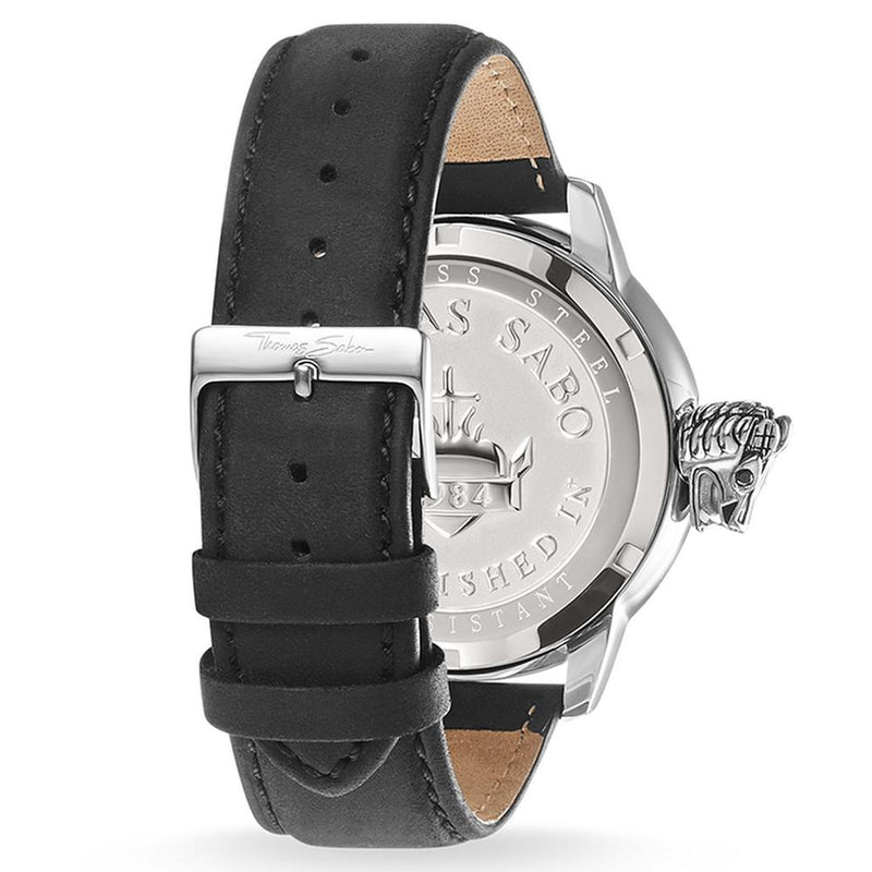 Thomas Sabo Karma Dragon Black Leather Mens Watch