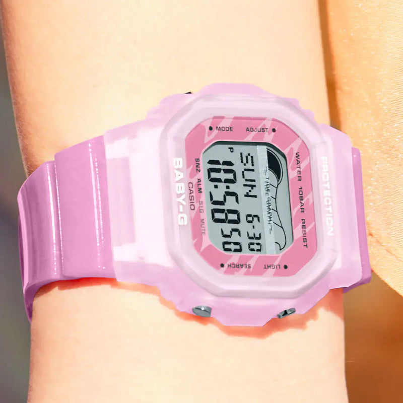 Baby G Glide Digital Pink Resin Band Watch BLX565S 4D Watch Direct
