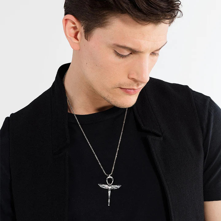 Thomas Sabo Ankh 标志甲虫黑色方晶锆石吊坠