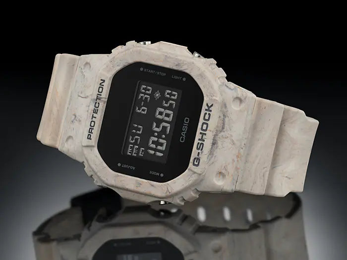 Baby-G 数字 5600 系列大理石树脂表带手表 DW5600WM-5D