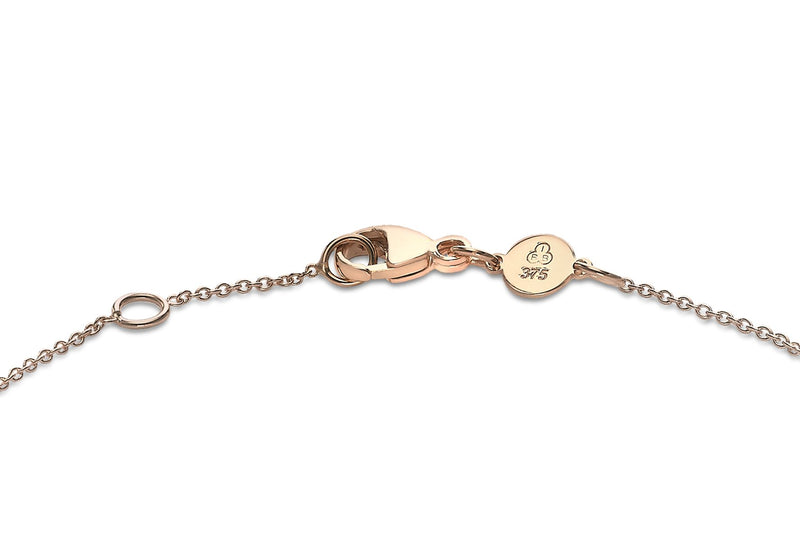 9K Rose Gold Solid Mini Disc Bracelet 18cm+1cm