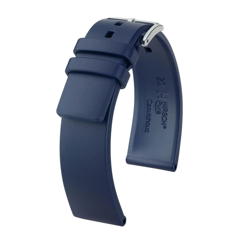 Hirsch Pure Blue Natural Rubber Watch Band