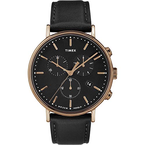 Timex Norway 40 毫米皮革表带手表 TW2T11600