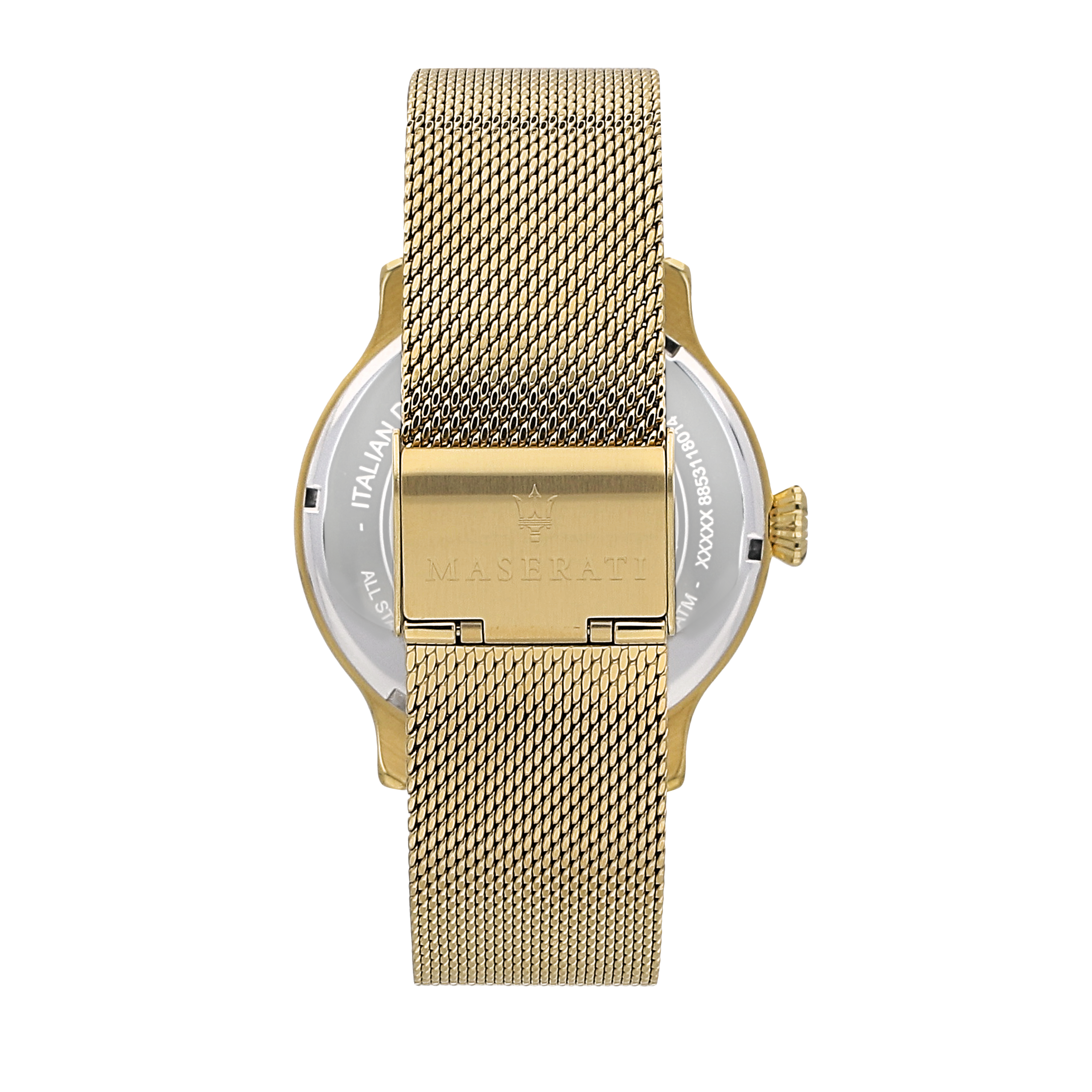 EPOCA 42mm Blue Dial Gold Mesh Watch