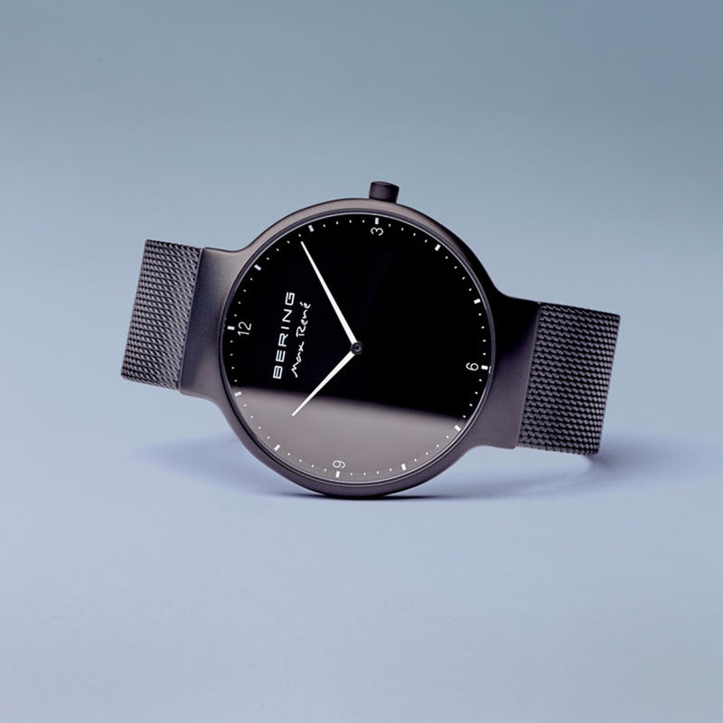 Bering Max René Matt Black Mesh Watch