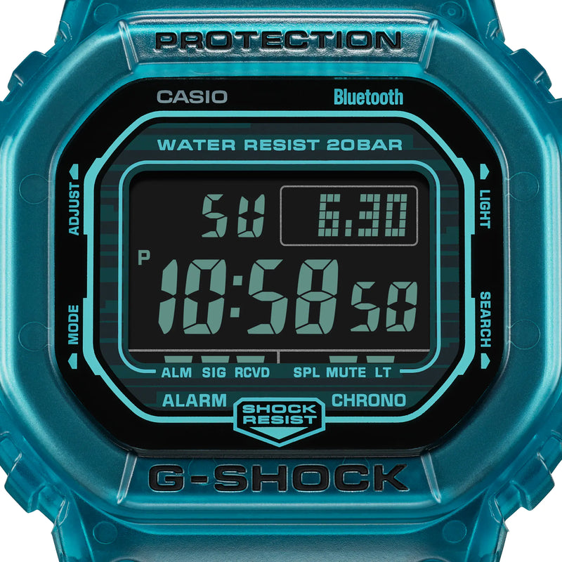 G-Shock Digital Bluetooth Blue Translucent Watch DWB5600G-2D