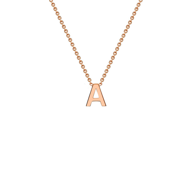 "A" Rose Gold Initial Necklace