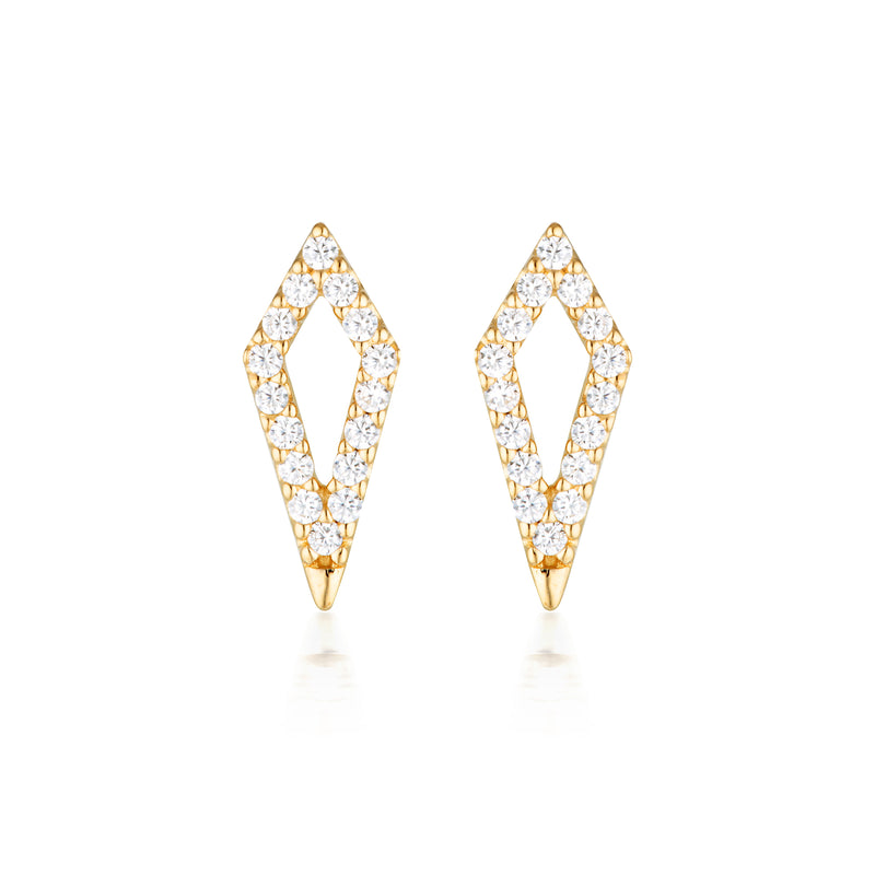 GEORGINI ROCK STAR KITE GOLD EARRINGS