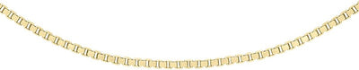 9K Yellow Gold Adjustable Venetian Box Chain 45-50cm