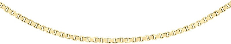 9K Yellow Gold Adjustable Venetian Box Chain 45-50cm