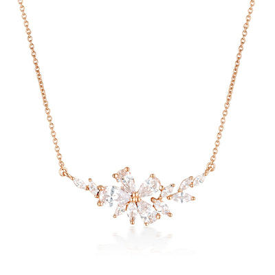 GEORGINI ICONIC BRIDAL HYACINTH NECKLACE ROSE GOLD