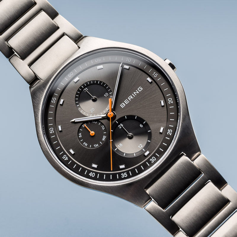 Bering Titanium Brushed Silver Link Watch