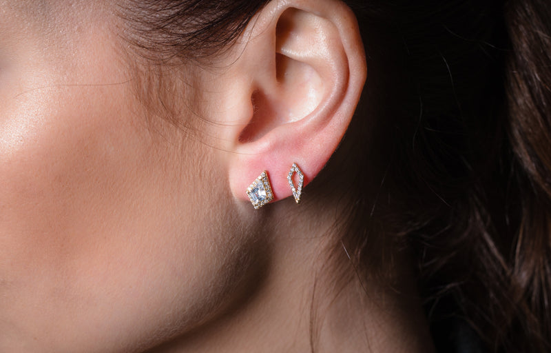 GEORGINI ROCK STAR KITE GOLD EARRINGS