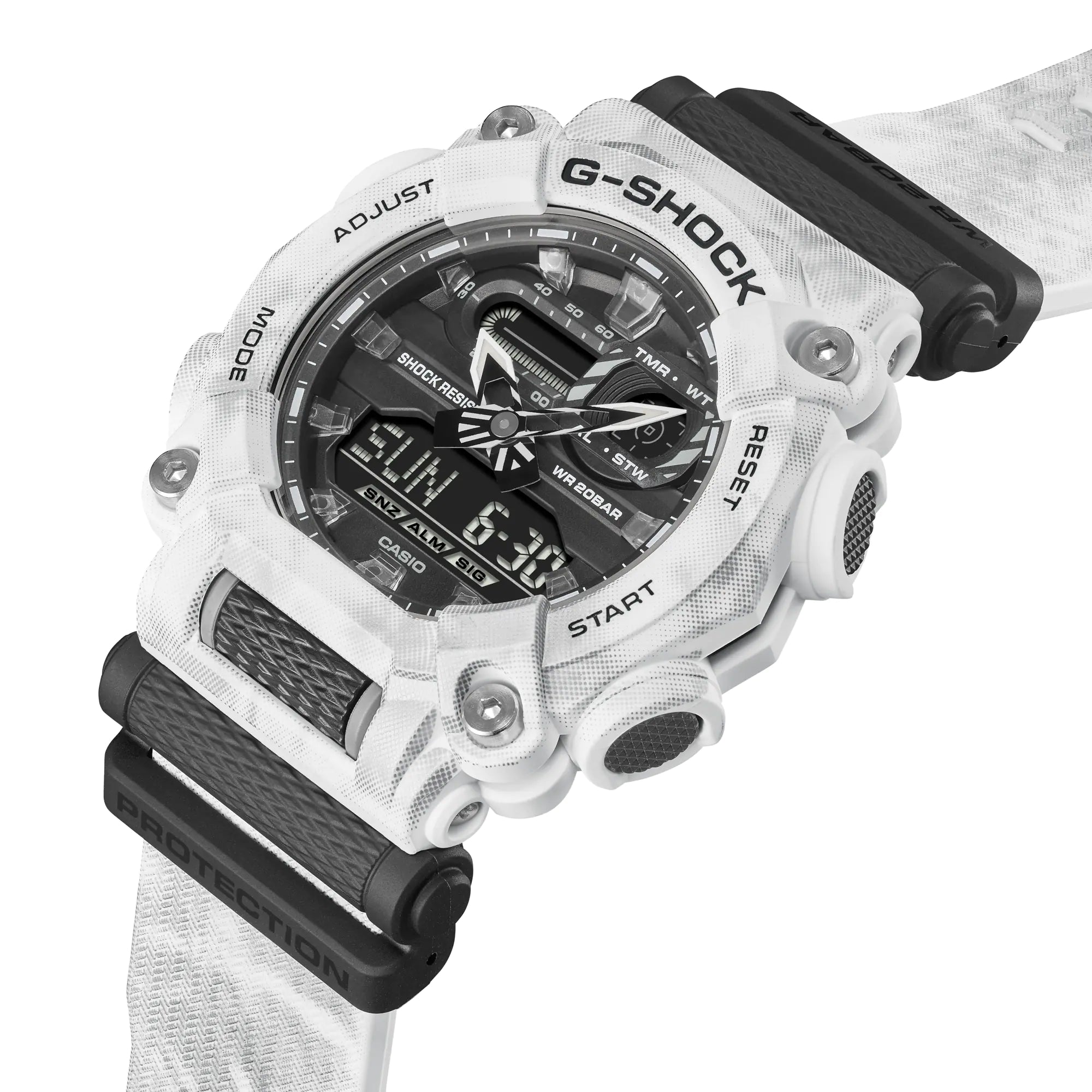G-Shock Grunge Snow Camouflage with White Strap Watch GA900GC-7A