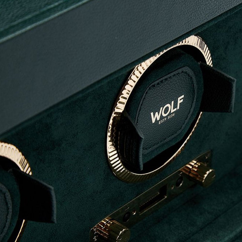 Wolf British Racing Triple Watch Winder with Storage