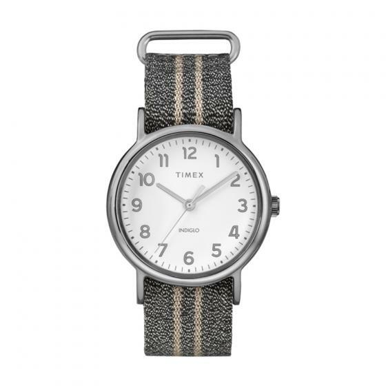 Timex Weekender 38Mm Metallic Lady'S Watch White Gray Analog Tw2R92200