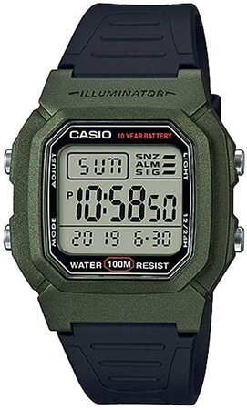 Casio W800HM-3A Classic Black & Green Youth Series Unisex Digital Sports Watch