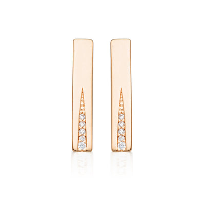 GEORGINI THE LAYERED EDIT GILDED EARRINGS ROSE GOLD