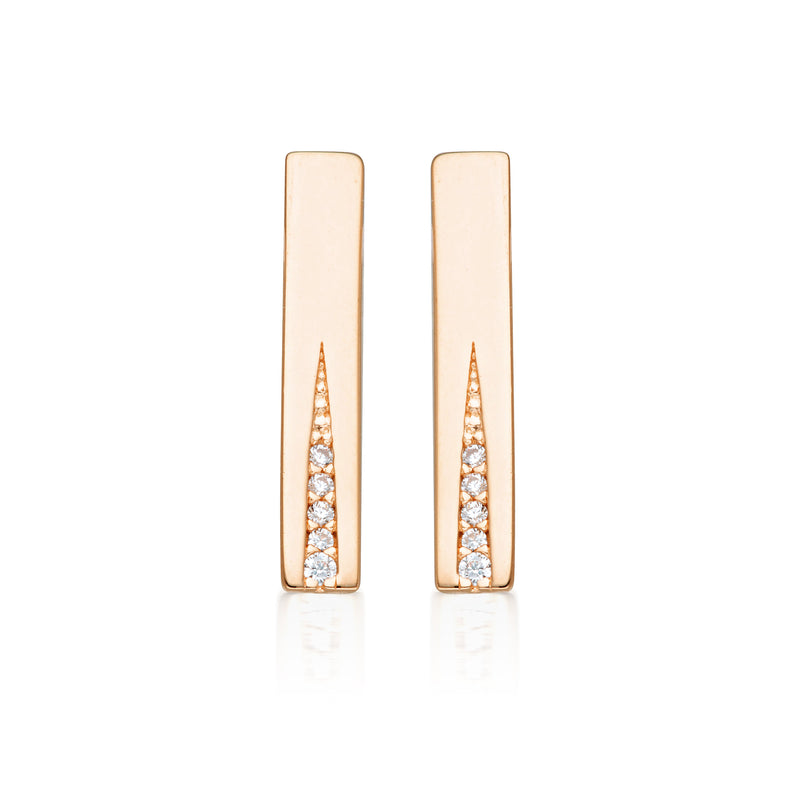 GEORGINI THE LAYERED EDIT GILDED EARRINGS ROSE GOLD