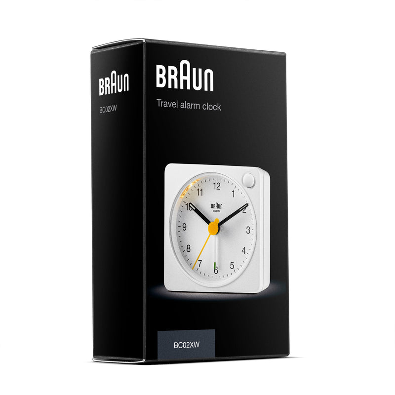 Braun Classic Travel Analogue Alarm Clock White