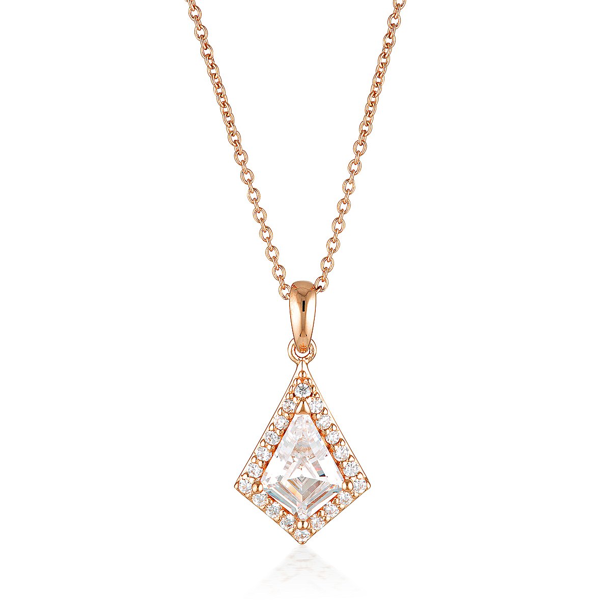 GEORGINI ROCK STAR SHIELD ROSE GOLD PENDANT
