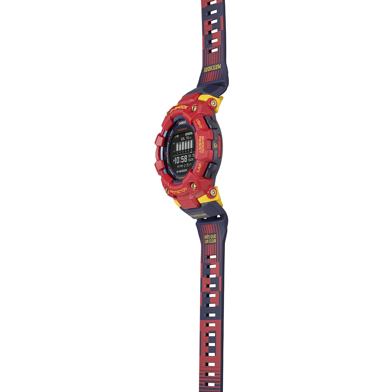 G-Shock G-Squad 蓝色和红色树脂表带手表 GBD100BAR-4D