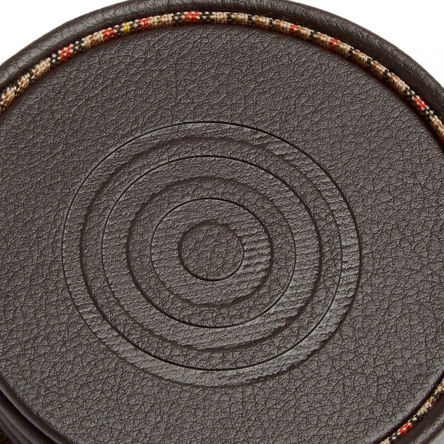 Wolf WM Brown Set of 4 Coasters with Case