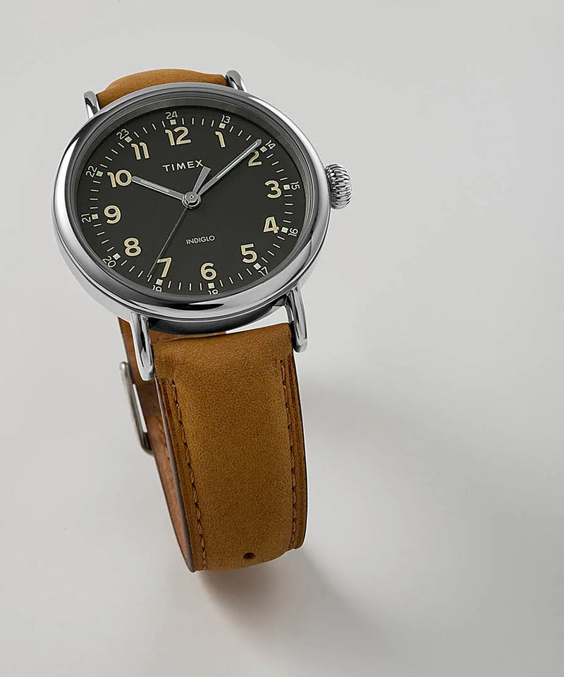 Timex Standard 40mm Leather Strap Watch TW2V27700