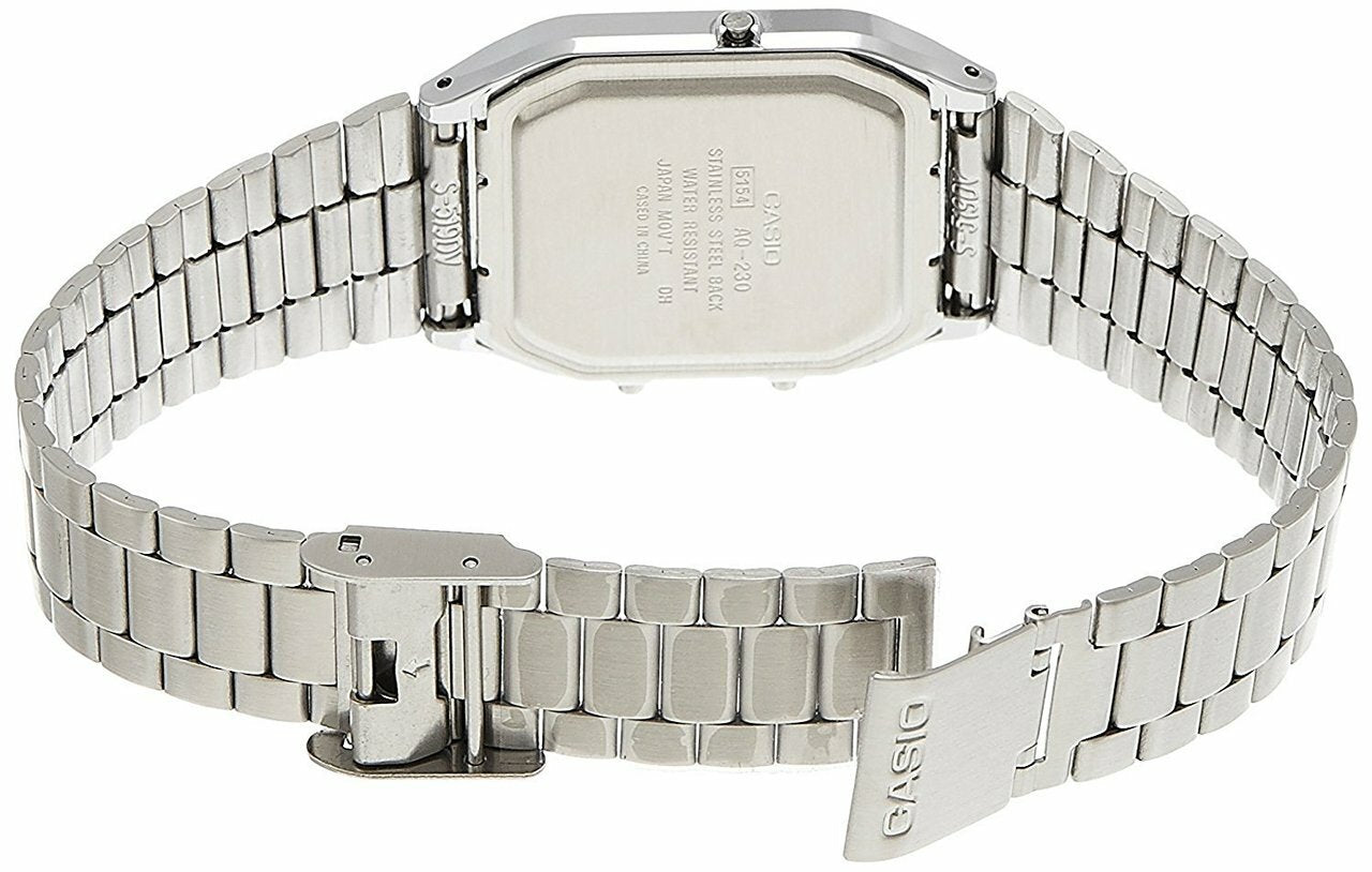 Casio Vintage Dual Time Alarm Quartz Analog Digital AQ230A-7A